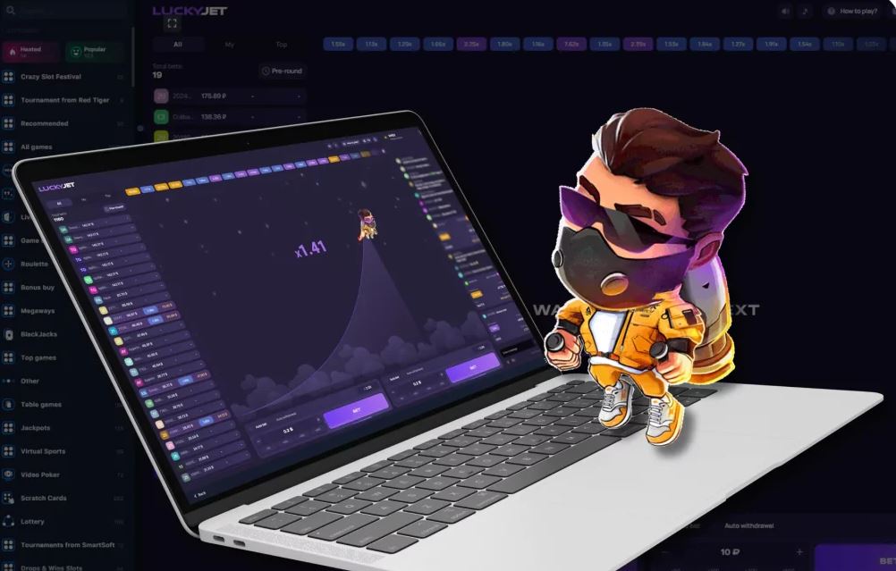 Геймплей Lucky Jet на 1Win